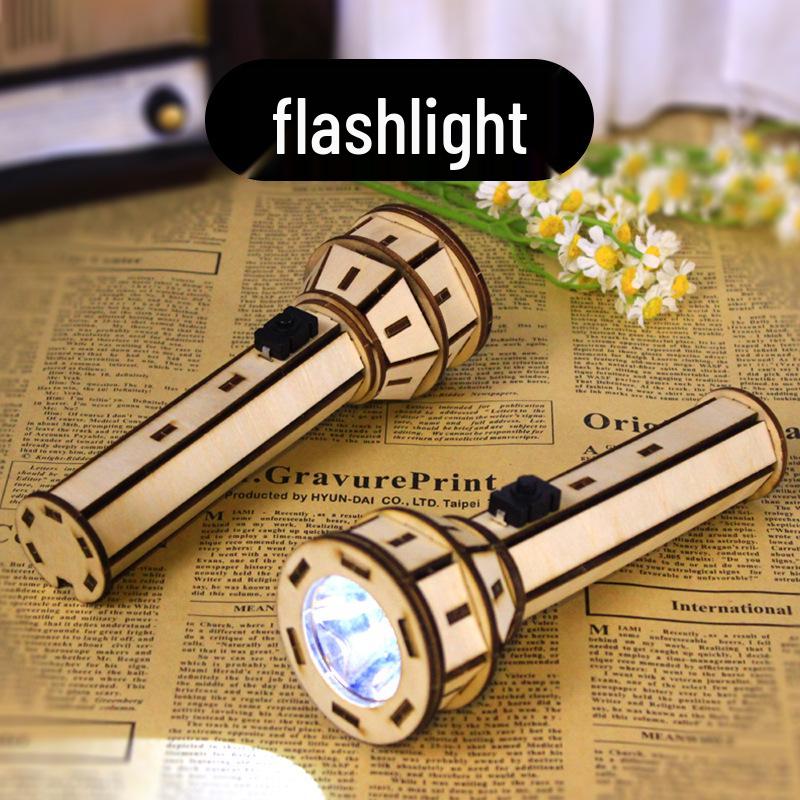 DIY Wooden Flashlight Kit for Primary & Secondary School Science Projects