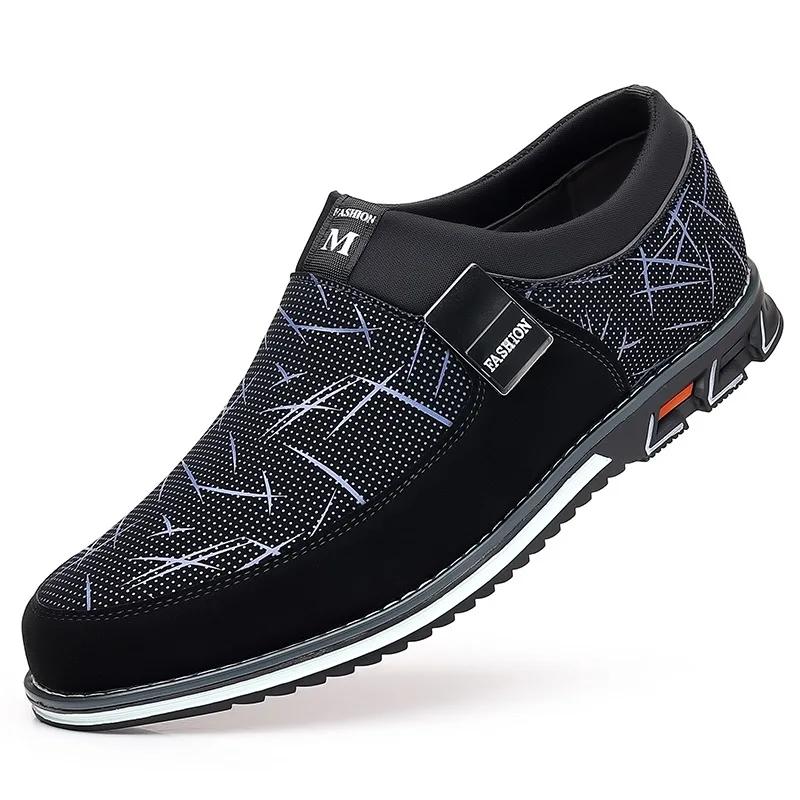 Men's Leather Shoes Formal Party Men's Business Work Casual Leather Shoes Lace Up Wedding Oxford Shoes Plus Size 38-52 Loafers