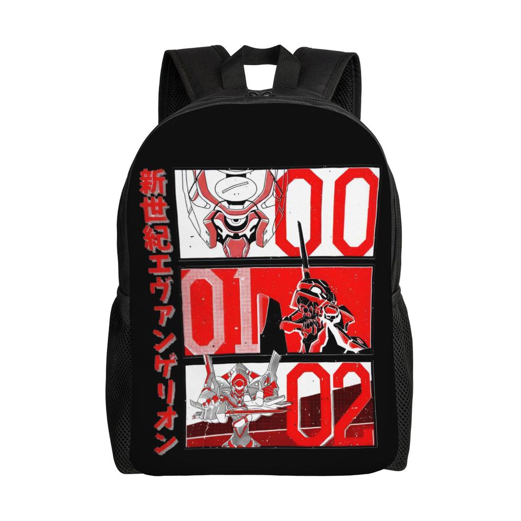 Custom EVA Evangelions Backpack Men Women Casual Bookbag for School College Manga Bags
