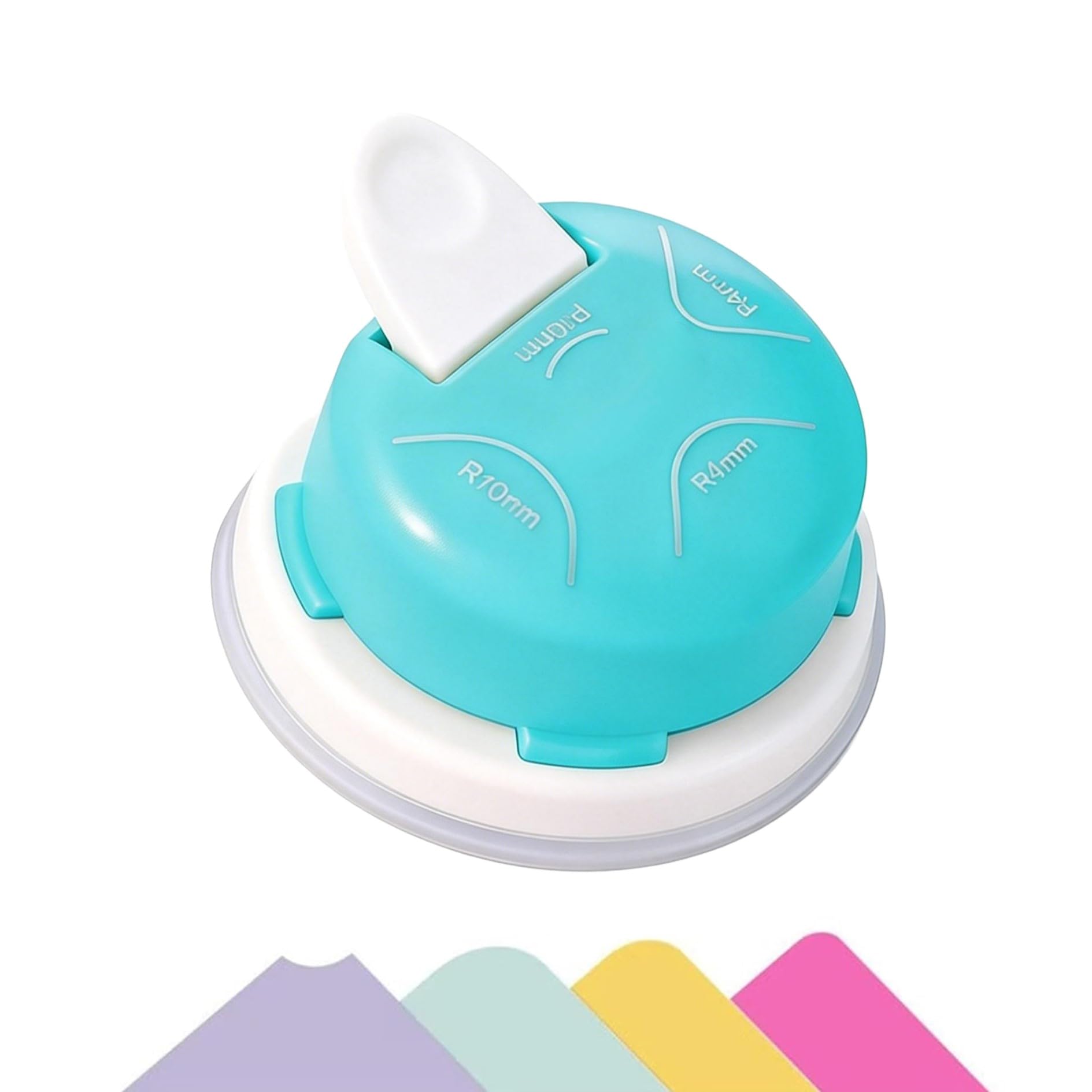 

Coollooda 4-in-1 Corner Rounder Punch R4 R7 R10 Inner Radius Paper Craft Cutter Tool