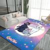 3DPretty Guardian Sailor Moon Pattern Rug, Non-slip Floor Mat, Suitable for Children's Playrooms, Bedrooms, Crawling Mats, Stain