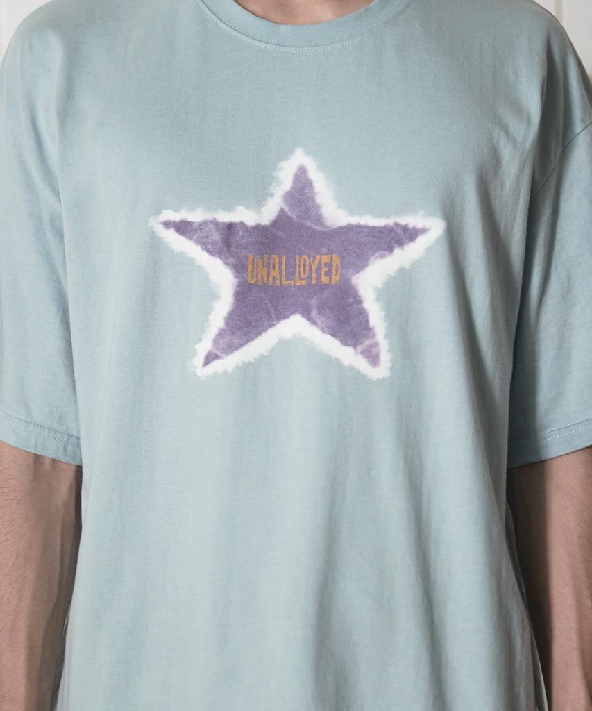 UNALLOYED Tie-Dye Star Logo T-Shirt / Mint