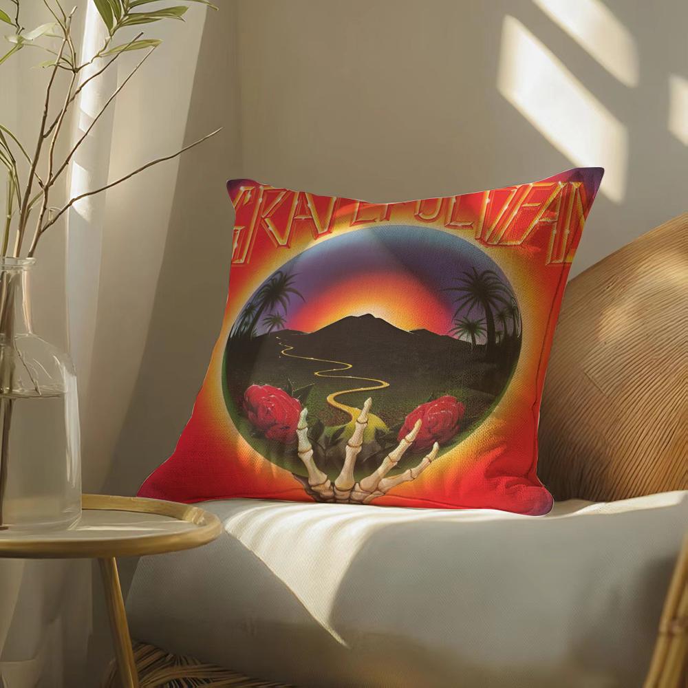Gratefuldeadrockband Pillow Case Pillowcase, Double-Sided Printed, Sofa Cushion, Bedroom Headboard