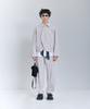 IRONYPORNO WHITELINE 86-Iro268 Basic Curved Wide Poly Pants Light Gray