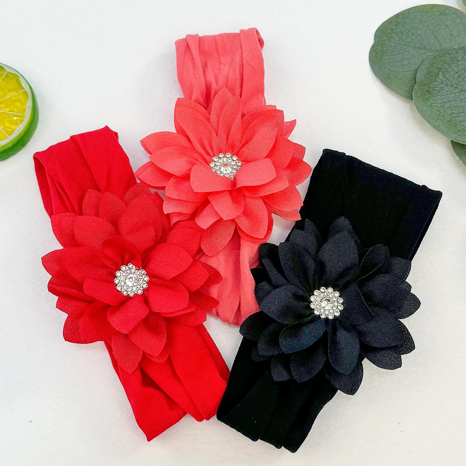 

3PCS Baby Headbands Elastic Soft Newborn Floral Headbands for Baby Girl Children Turban Infant Flower Headband Hair Accessories