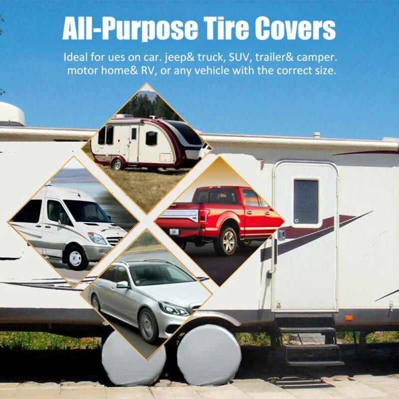 4pcs Wheel Tire Cover Protector For RV Trailer Car Truck 27-29 Inch Oxford