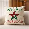 Morocco FFlag Cotton Linen Square Pillow Covers Home Decor Gifts