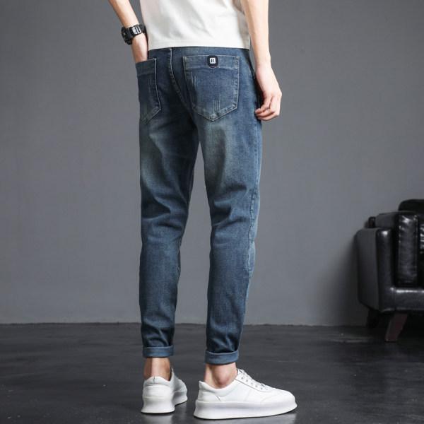 Men's Slim Fit Korean Style Elastic Jeans for Teens - Trendy, All-Match, Long Pants for Spring and Autumn