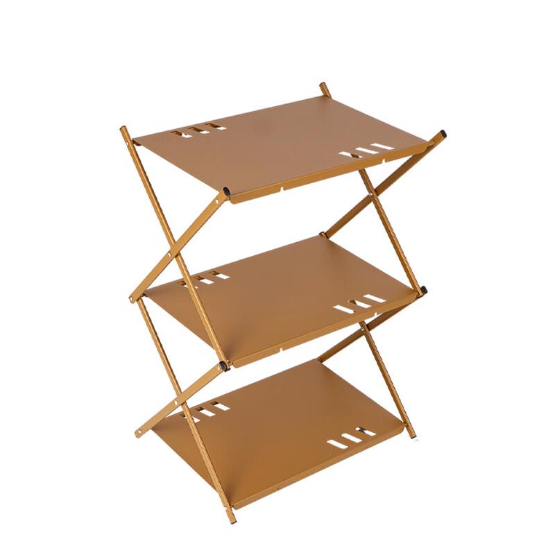 ZISIZ Three-Layer Camping Folding Storage Rack