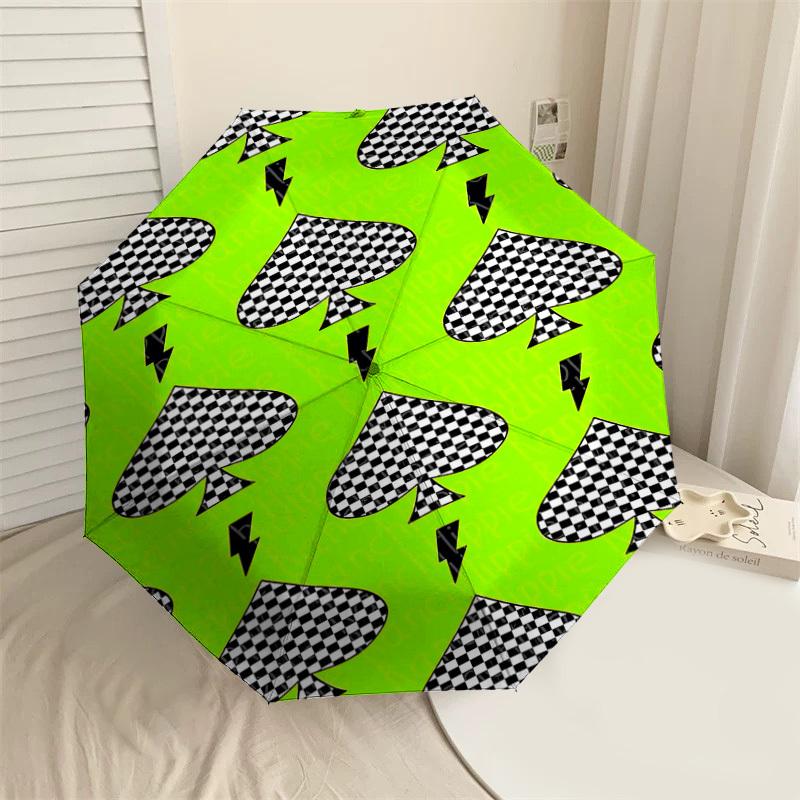 

1pc spade lightning Automatic Open/Close Umbrella with Windproof, 8-Rib Sturdy Canopy, Durable Ribs, Fashionable Design1260A