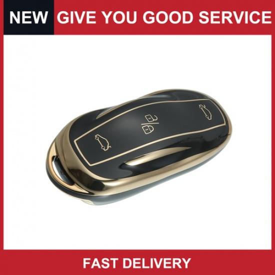 

Pack of 1 For Tesla Model S Y 3 Silicone Smart Key Fob Case Shell Cover Black