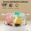 Baby Meal Prep Accessories Food Grade Silicone Freezer Molds, Large Capacity 6 Compartments Easy Release Trays Containers, Leak-proof Reusable Storage