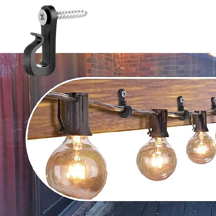 Mehrzweck-Kunststoffhaken Heimzubehör für den Außenbereich Großartig zum Aufhängen von Lichterketten und zum Ordnen von Kabeln