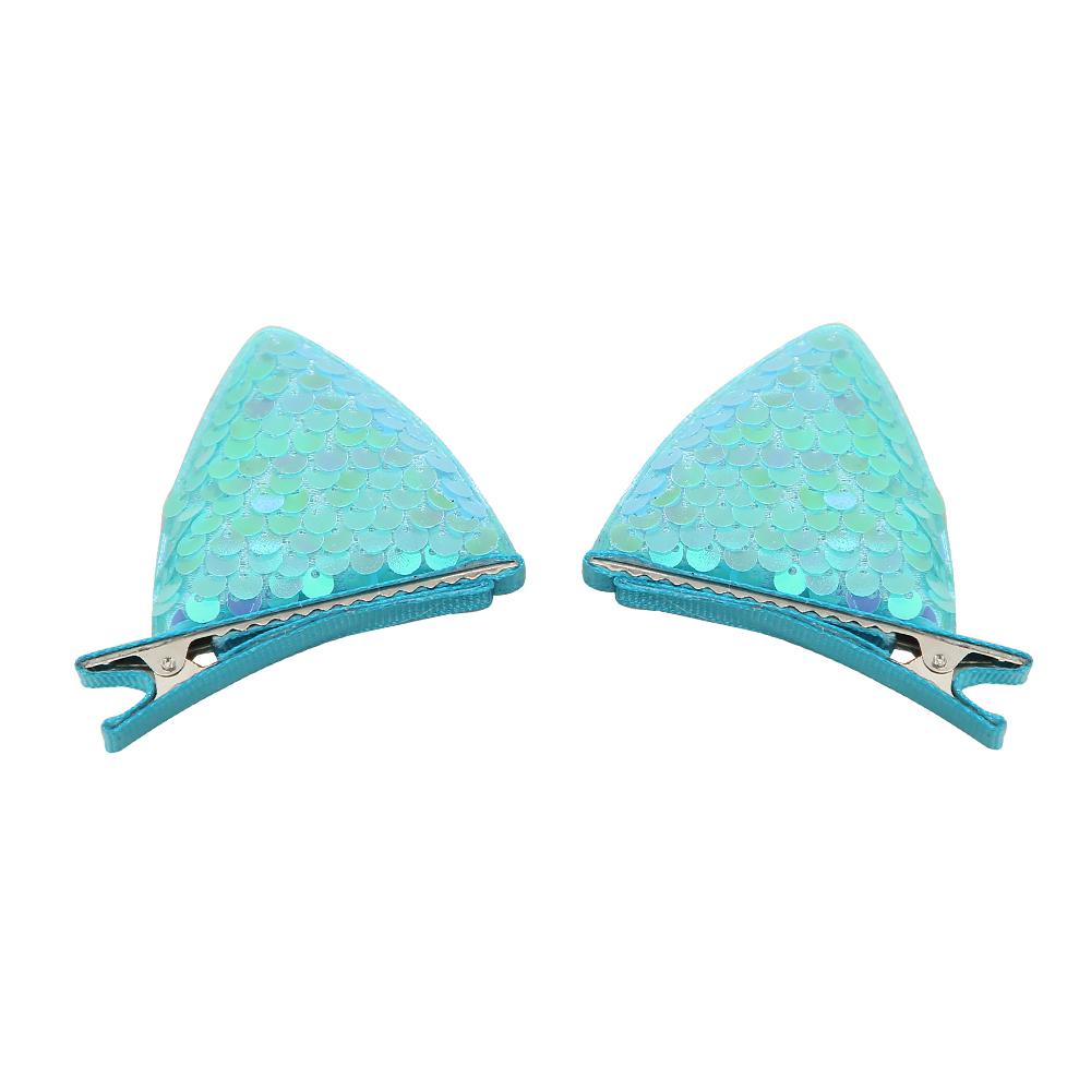Cat Ear Side Princess Hair Clip Sweet Girl Cute Super Shiny Hair Clip Powder Sparkly Side Clip Hair Party Decoration