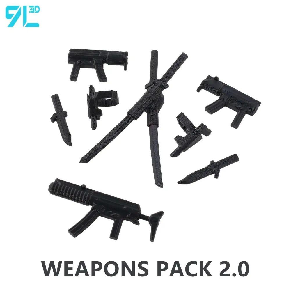 

Weapons Pack 1.0 for 9L3D Titan13 Lucky13 T13 Dummy13 Action Figure 3D Printed Armory Expansion Set Battle Collectible Toys
