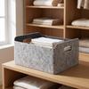 Felt Storage Basket Soft with Handles Lightweight for Closet, Office