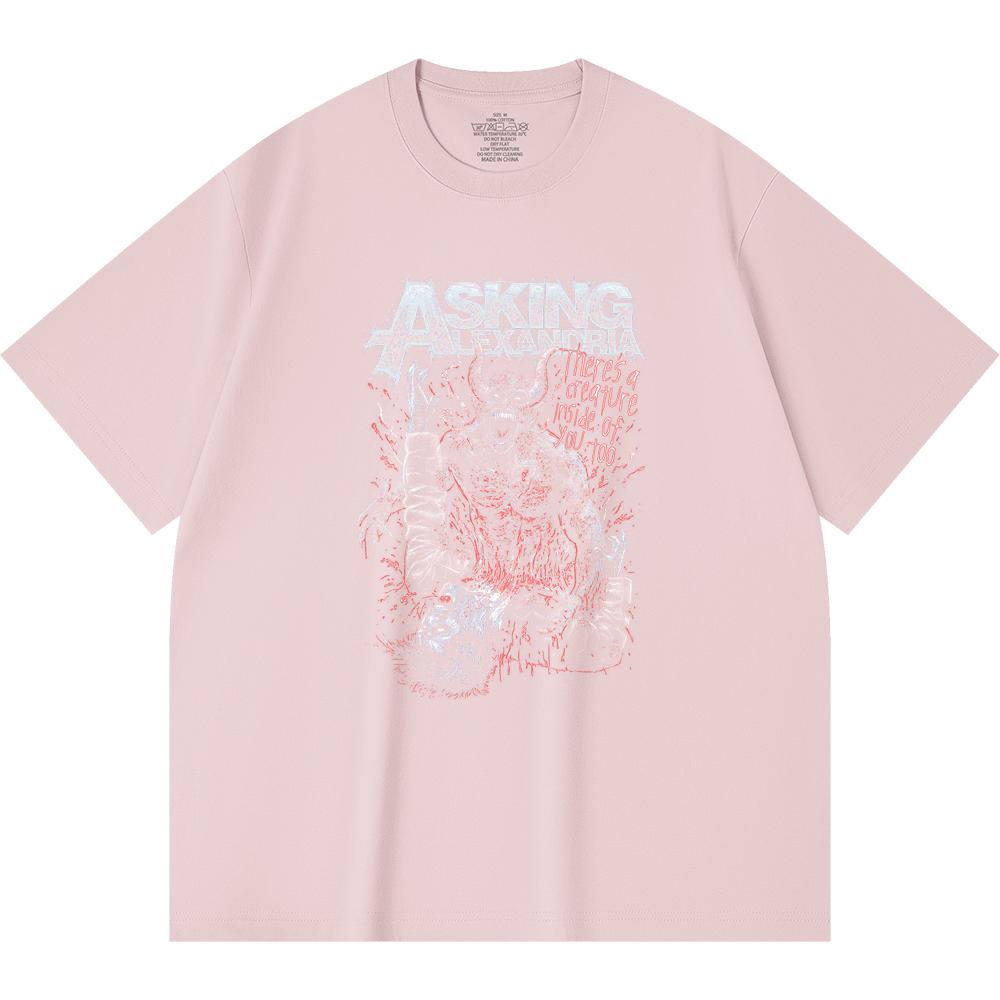 230 Gsm 100% Cotton Heavy Metal T-Shirt  Rock Band Popular Music Print Unisex Heavy Cotton T Shirt