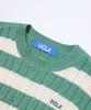 UCLA Women'S Striped Cable Knit Sweater [Green] (Ub1Lk51)
