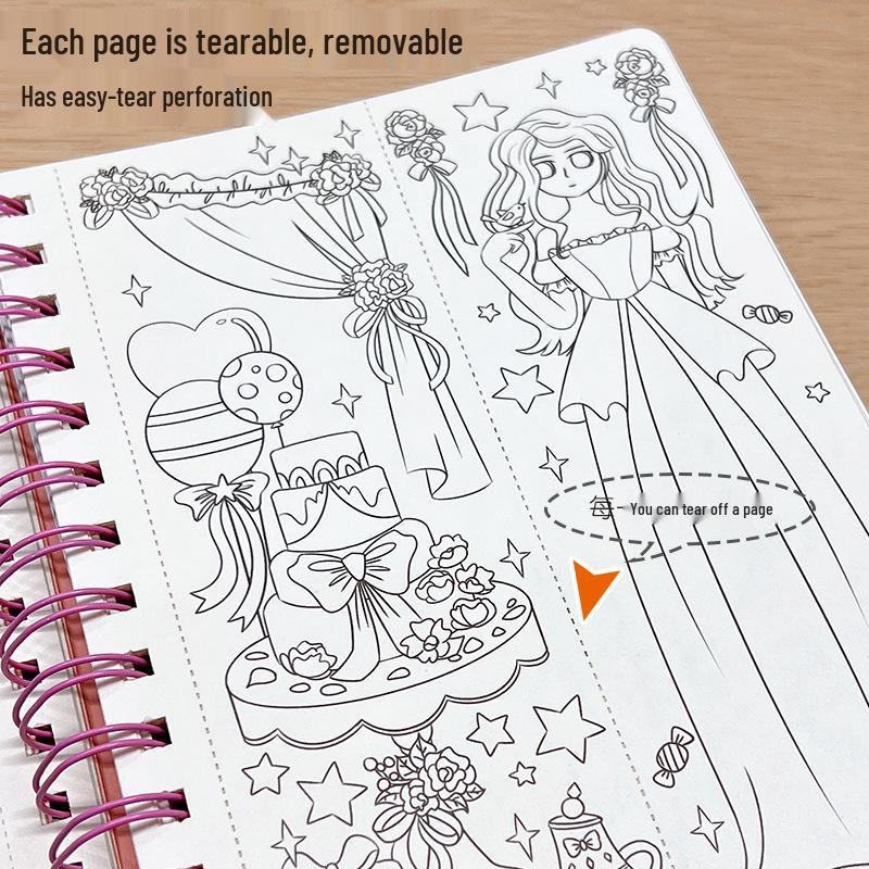 3-in-1 Princess Dress-Up Poke-a-Dot Painting Storybook Kit for Kids – Educational DIY Craft & Toy