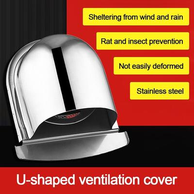 100/150mm Exterior Wall Air Vent Air Circulation Anti-bird And Rat Vents Waterproof Cap Prevent Pest Stainless Steel