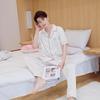 Han Yatong Silk Couple Pajamas Set: Autumn Long Sleeve Cardigan Homewear