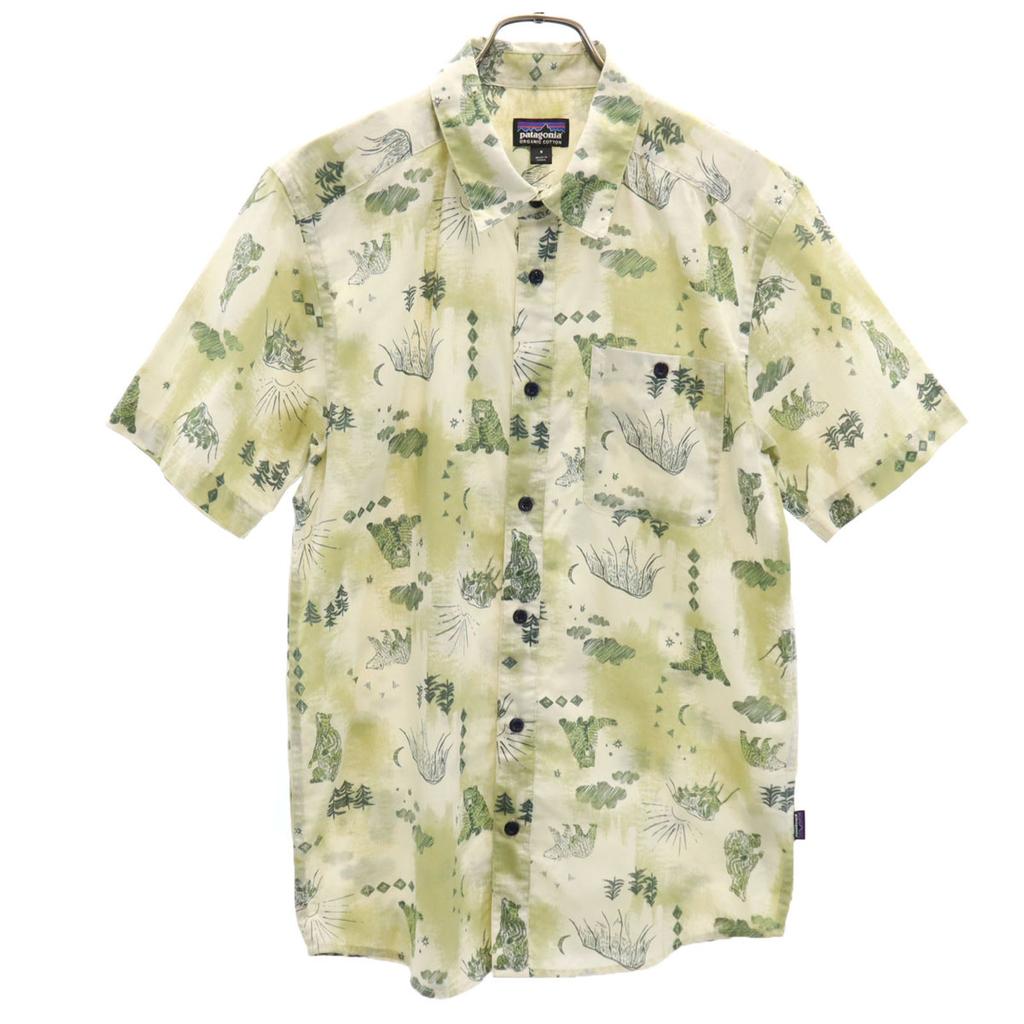 Patagonia Bear Pattern Short Sleeve Go To Shirt S Outdoor 52691SP18 Men's Used