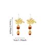 Aesthetic Bride Cherry Stud Earrings Jewelry New Year Earrings Chinese Wedding Earrings  Woman