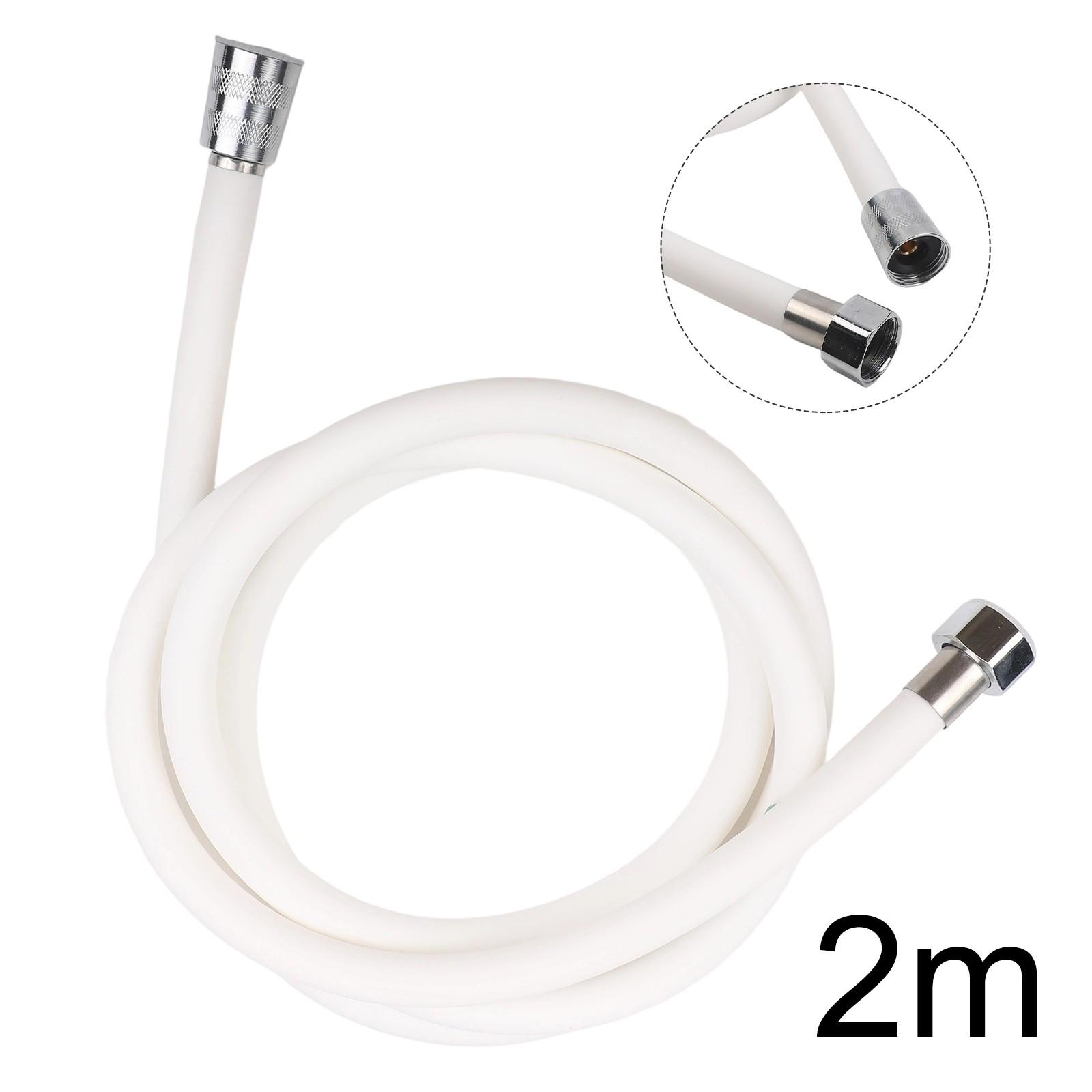 Flexible Latex Tube High Pressure Hose Silicone Shower Hose High Water Pressure White-2M