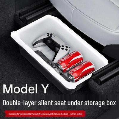 Tesla Model Y Refreshed Under-Seat Storage and Center Console Organizer