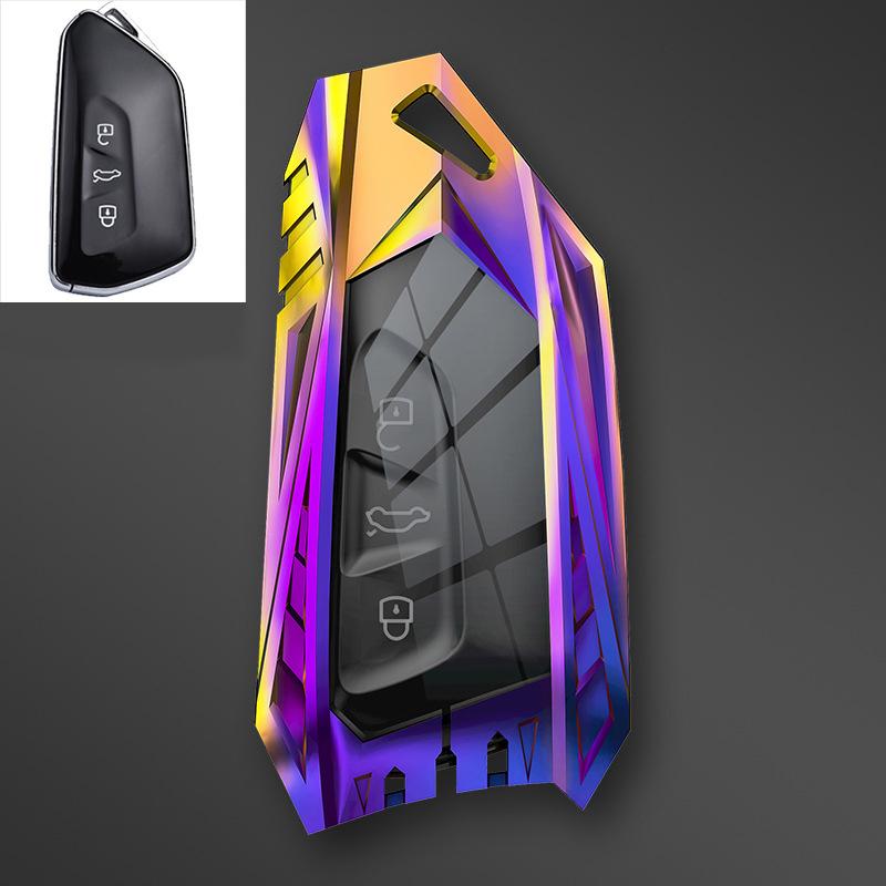 Zinc Alloy Car Key Case For Vw Volkseagen Golf 8 Mk8 Id.3 Id.4 Cupra Skoda Octavia A8 Seat Leon Mk4 Formentor Tarraco