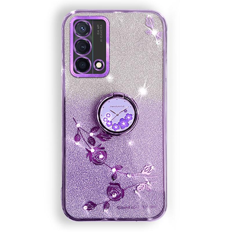 KADEM For Oppo A74 4G/F19/F19s/A95 4G/Reno6 Lite Case Glitter TPU Kickstand Phone Cover