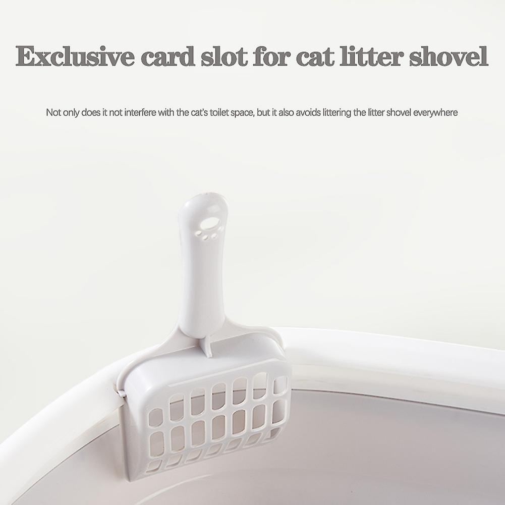 Semi-Enclosed Open Top Litter Box Anti-Splashing High-sided Litter Box Detachable Cat Litters Plate