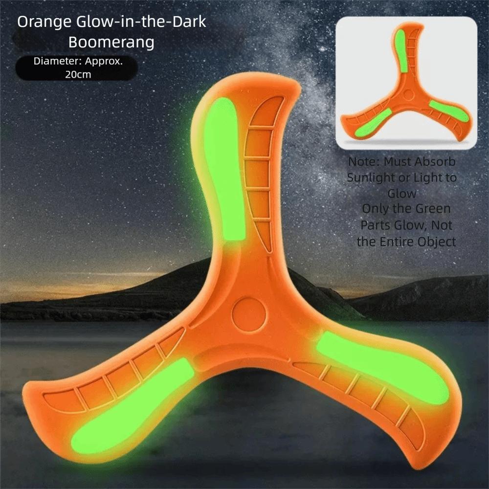 Interactive Luminous Boomerang Soft EVA Three-leaf Cross Flying Disc Flying Rocket Toy  Adult-kids