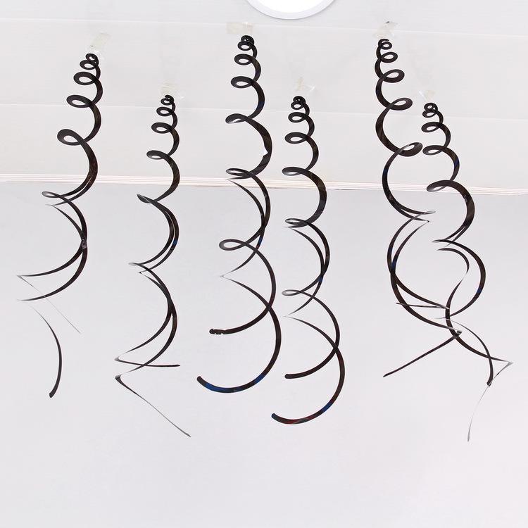 Festival & Birthday Swirl Ceiling Decorations: Hanging PVC Ornament for Windows, Corridors, and More.