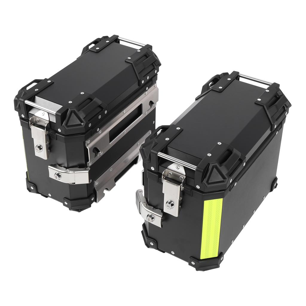 Motorcycle Side Box Aluminum Alloy 28L Hard Side Saddlebag Box with   Lock and Handle Replacement For