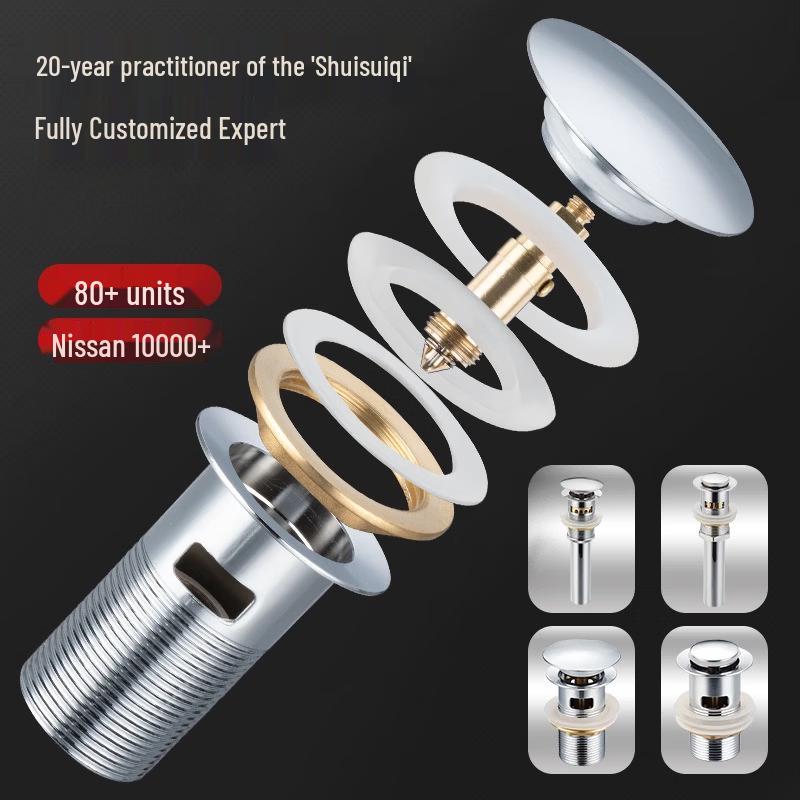 Mosiężny korek do umywalki typu pop-up