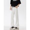Minger | American High Street Cleanfit White Micro-pull Jeans Men's Trend Loose Casual Versatile Trousers