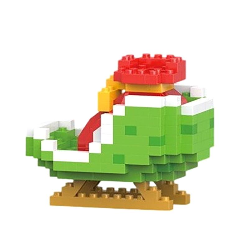 Christmas Gifts Micro Building Block Series Santa Claus Reindeer Puzzle Assembling Bricks Table Decoration Toys Children Kids
