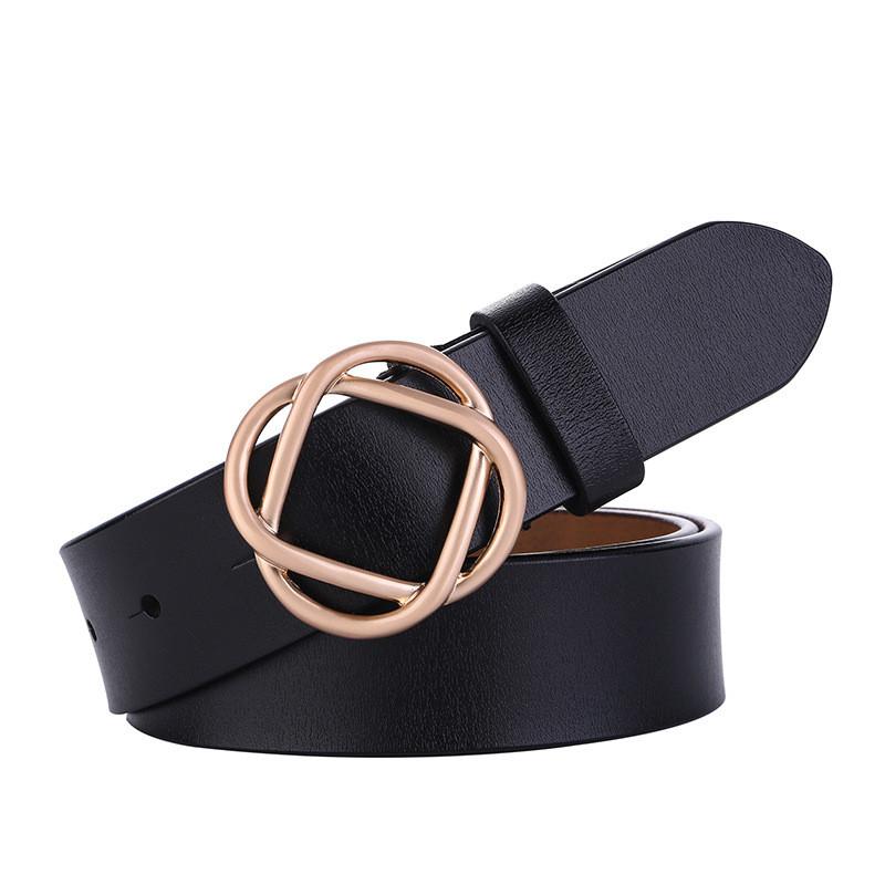 Leather Female Waist Belt With Smooth Snap Closure For Daily Outfits