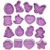 4Pcs/Set Christmas Halloween Cookie Cutter Stamp Biscuit Mold 3D Cookie Plunger Fondant Sugar Craft Pastry Cake Decorating Tool