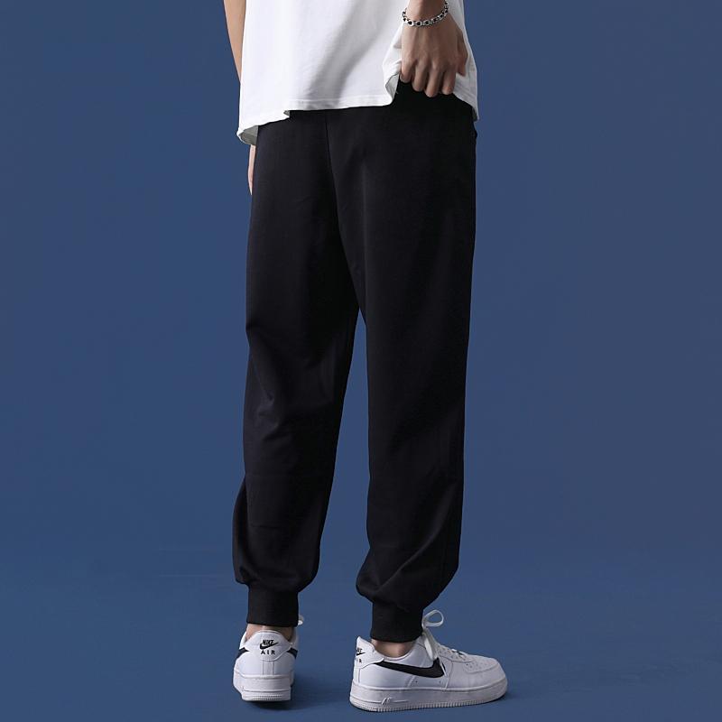 Li Ning Lifestyle Series Solid Color Casual Drawstring Knit Sports Pants Men Bottoms Black AKLSE41-1