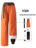 Unisex Waterproof 3-in-1 Fleece-Lined Windproof Work Pants for Autumn/Winter Outdoor Activities