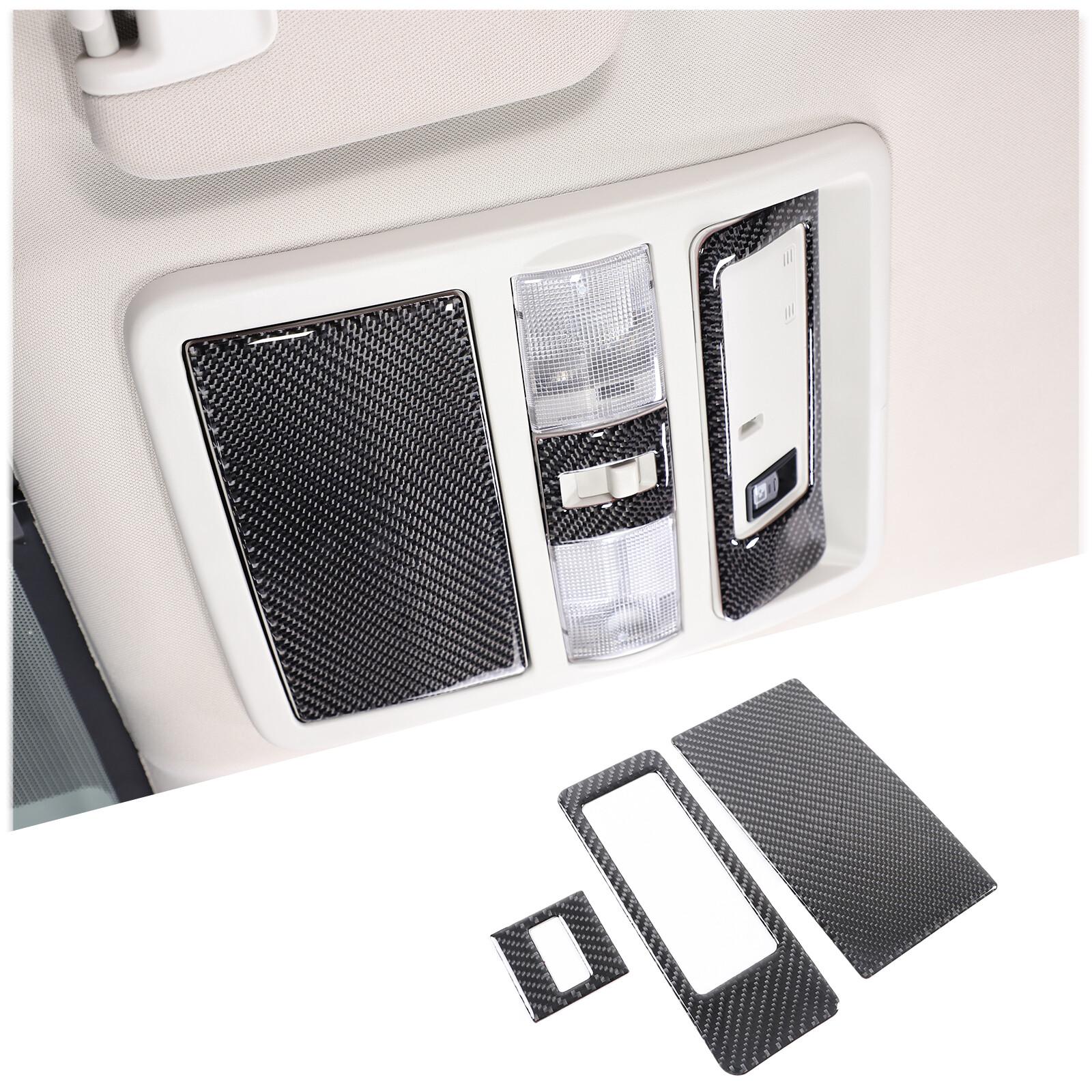 Carbon Fiber Front Reading Lamp Light Panel Sticker For Nissan Titan 2016-23