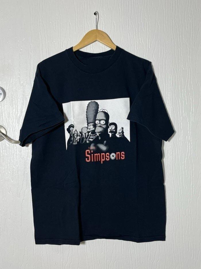 Reprint The Simpsons Sopranos T-Shirt Black Unisex Fans Gift Size S to 5XL M