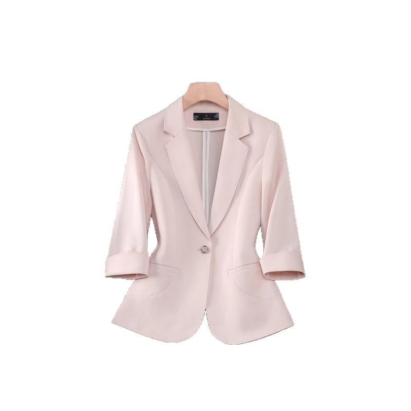 Women's Summer Seven-Sleeve Slim Blazer - Stylish Professional Jacket