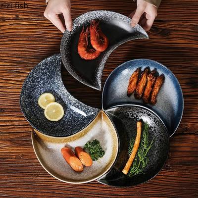 Keramik-Essteller im japanischen Stil, Salatteller, Dessertteller, Snackteller, Serviceteller, Restaurant-Spezialgeschirr