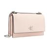 Calvin Klein Simple Chain Flap Pebbled Pattern Synthetic Material Shoulder Bag Crossbody Bag Regular Women's Ballet Pink