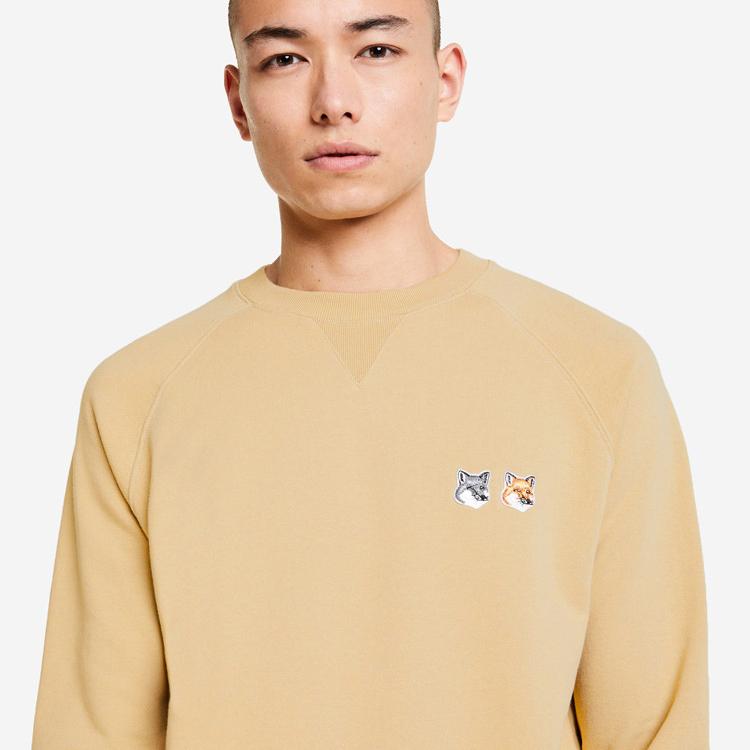 Autumn Women's Double Fox Head Embroidered Pullover for Men and Women Same Style Couple Round Neck Full Size Sweater