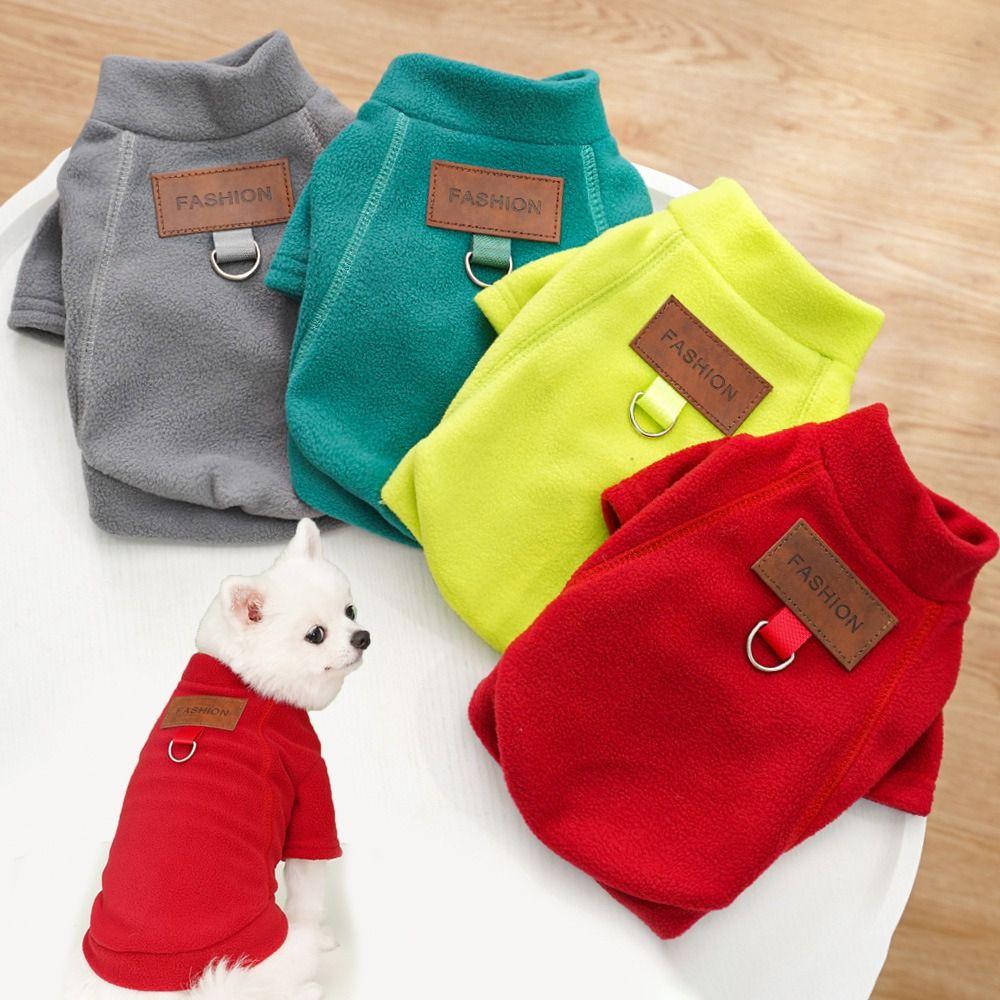 Cute Warm Pet Dog Clothes Solid Yorkshire Hoodie Puppy Clothing Base Shirt Cat Pet Warm Clothes Winter Gift