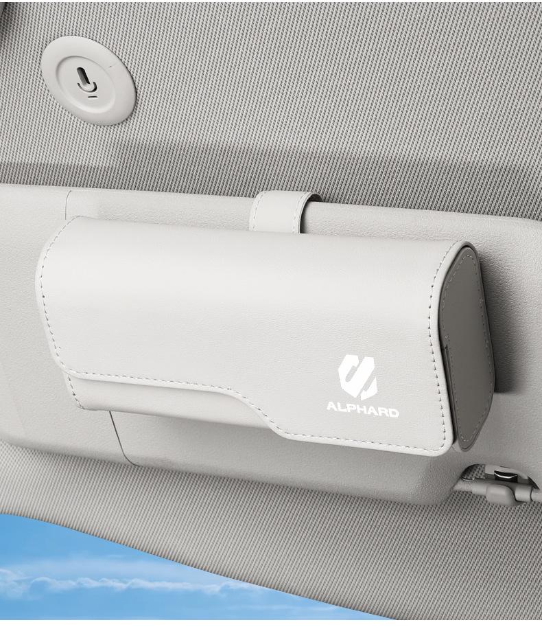 Magnetic Sunglasses Clip & Storage for Alphard, Vellfire, and Crown Visors